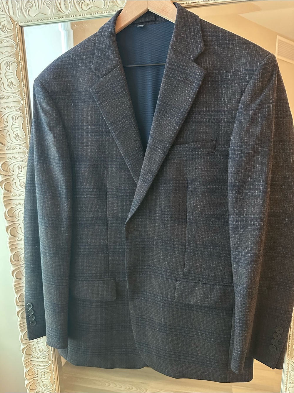 Jos. A. Bank Men's Charcoal Plaid Sport Coat - Dark Gray Tone